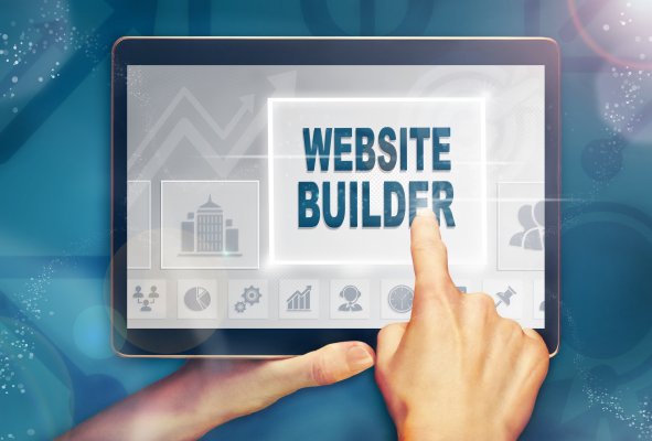 features benefits website builder site123 finger on ipad touch display 